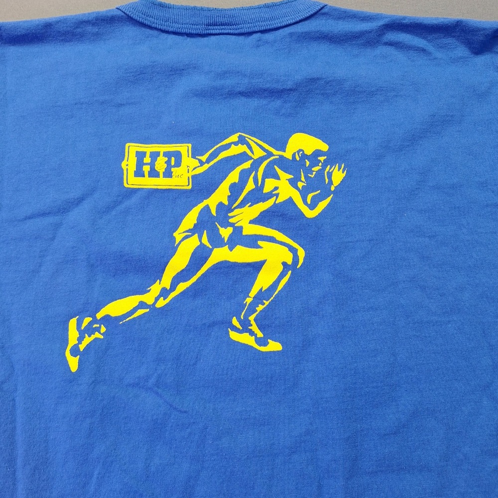 Vintage 1994 HP Corporate Challenge Henley Shirt Anvil Blue Single Stitch Large